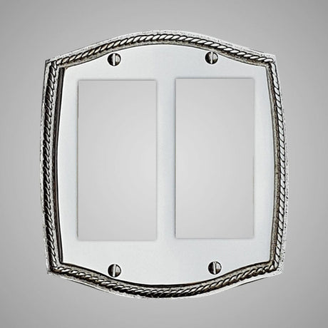 2 Gang Rocker Light Switch Plate - Georgian Design