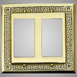 2 Gang Rocker Light Switch Plate - Greek Design