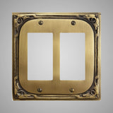 2 Gang Rocker Light Switch Plate - Victorian Design