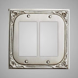 2 Gang Rocker Light Switch Plate - Victorian Design