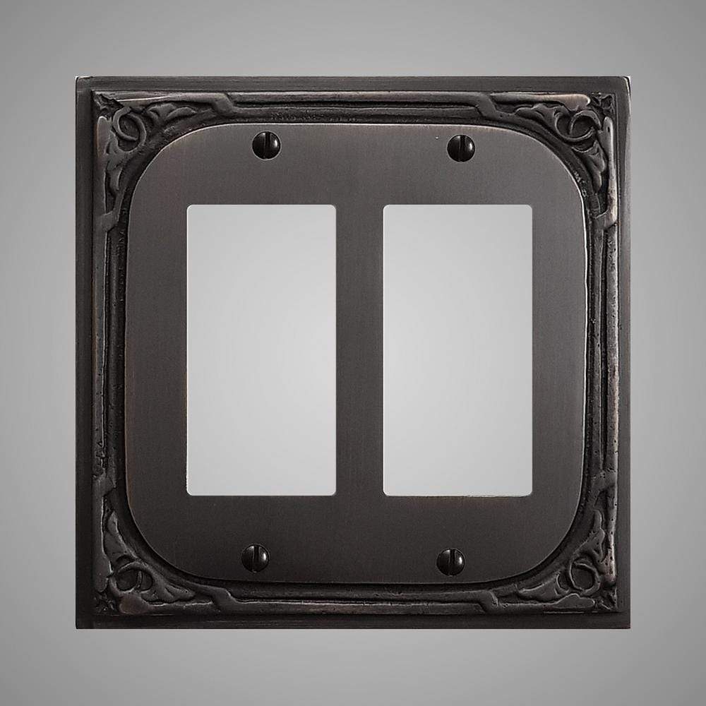 2 Gang Rocker Light Switch Plate - Victorian Design
