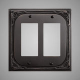 2 Gang Rocker Light Switch Plate - Victorian Design