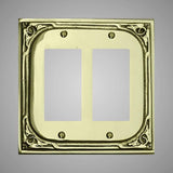 2 Gang Rocker Light Switch Plate - Victorian Design