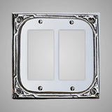 2 Gang Rocker Light Switch Plate - Victorian Design