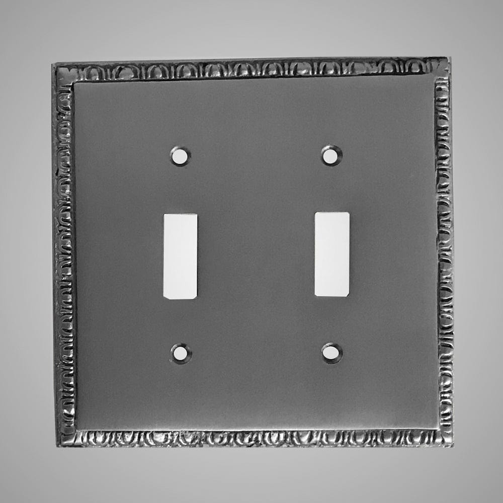 2 Gang Toggle Light Switch Plate - Egg & Dart Design