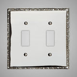 2 Gang Toggle Light Switch Plate - Egg & Dart Design