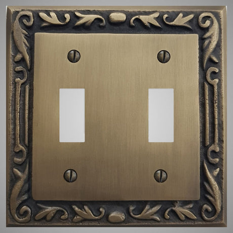 2 Gang Toggle Light Switch Plate - Floral Design