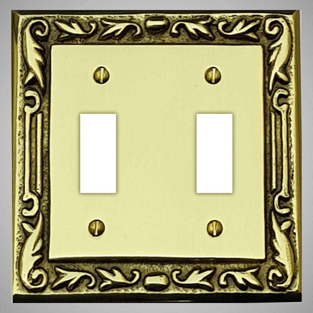 2 Gang Toggle Light Switch Plate - Floral Design