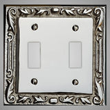 2 Gang Toggle Light Switch Plate - Floral Design