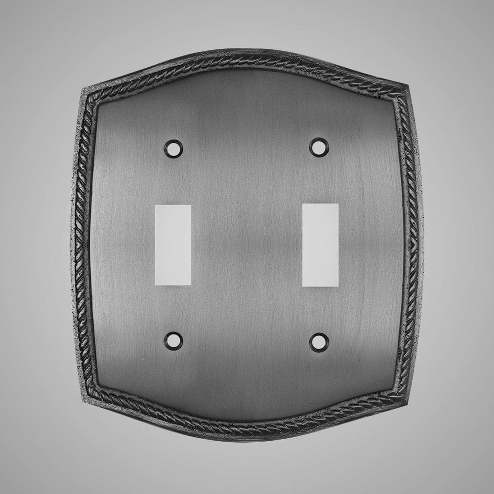 2 Gang Toggle Light Switch Plate - Georgian Design