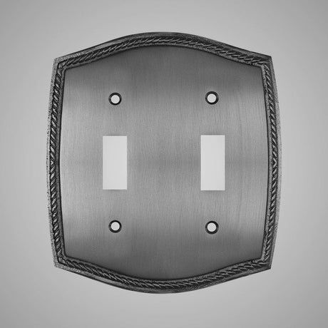 2 Gang Toggle Light Switch Plate - Georgian Design