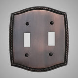 2 Gang Toggle Light Switch Plate - Georgian Design