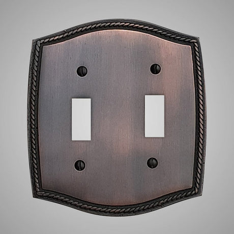 2 Gang Toggle Light Switch Plate - Georgian Design