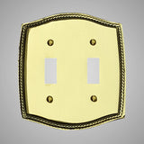 2 Gang Toggle Light Switch Plate - Georgian Design