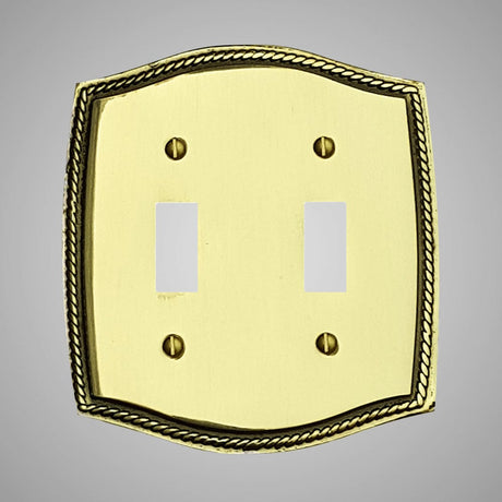 2 Gang Toggle Light Switch Plate - Georgian Design