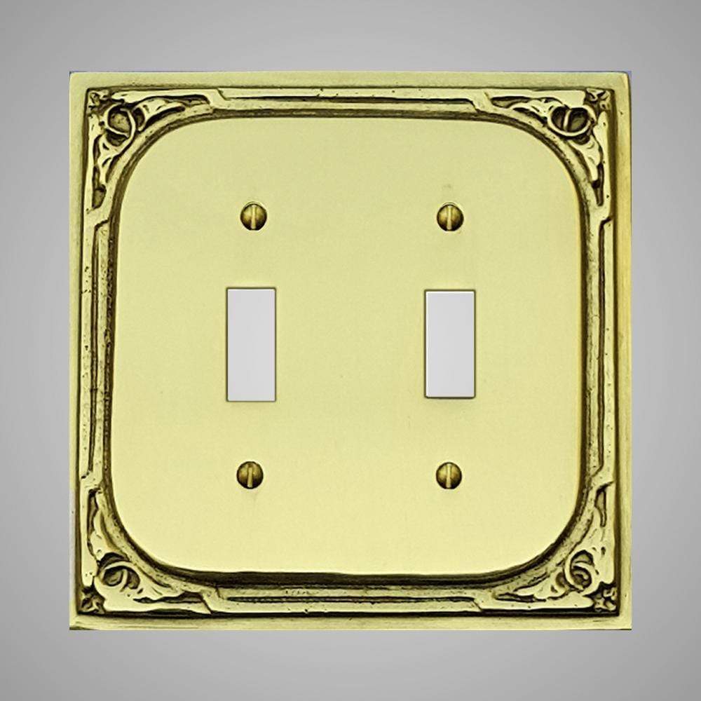 2 Gang Toggle Light Switch Plate - Victorian Design