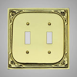 2 Gang Toggle Light Switch Plate - Victorian Design