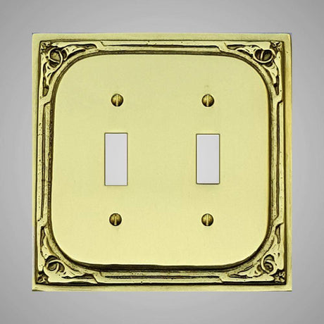 2 Gang Toggle Light Switch Plate - Victorian Design