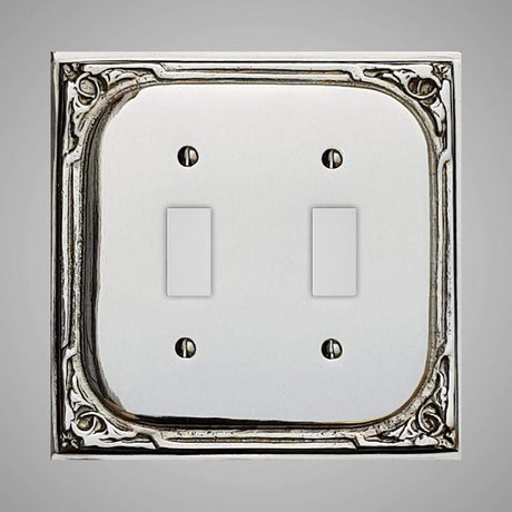 2 Gang Toggle Light Switch Plate - Victorian Design