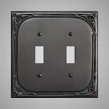 2 Gang Toggle Light Switch Plate - Victorian Design