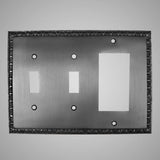 2 Toggle, 1 Rocker Wall Switch Plate - Egg & Dart Design