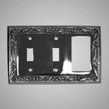 2 Toggle, 1 Rocker Wall Switch Plate - Floral Design