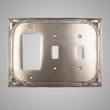 2 Toggle, 1 Rocker Wall Switch Plate - Victorian Design