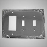 2 Toggle, 1 Rocker Wall Switch Plate - Victorian Design