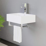20" Alderson Wall-Mount Vitreous China Sink with Steel Towel Bar