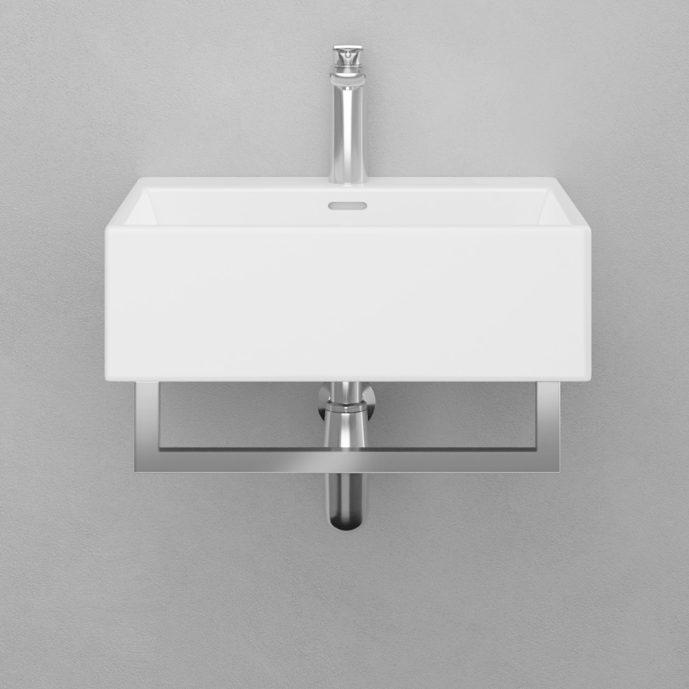 20" Alderson Wall-Mount Vitreous China Sink with Steel Towel Bar