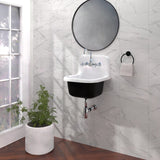 22” Alexane Enameled Cast Iron Wall Mount Bathroom Sink