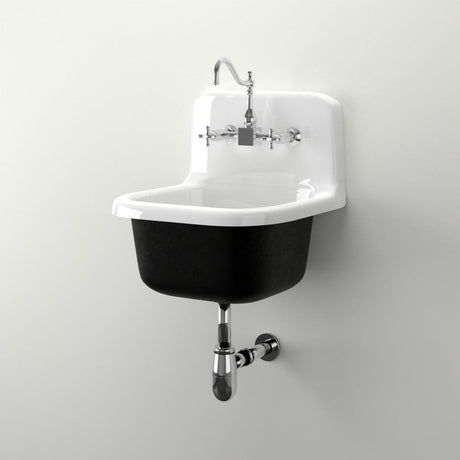 22” Alexane Enameled Cast Iron Wall Mount Bathroom Sink