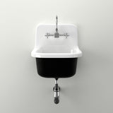 22” Alexane Enameled Cast Iron Wall Mount Bathroom Sink
