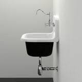 22” Alexane Enameled Cast Iron Wall Mount Bathroom Sink