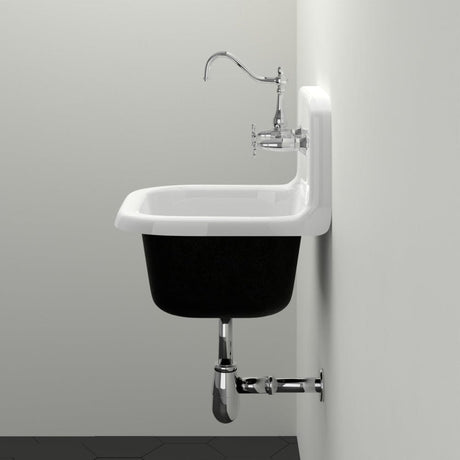 22” Alexane Enameled Cast Iron Wall Mount Bathroom Sink