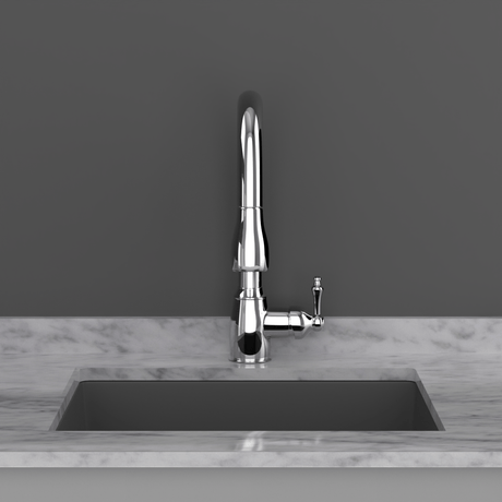 24" Florence Fireclay Single-Bowl Kitchen Sink - Matte Black