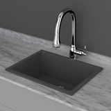 24" Florence Fireclay Single-Bowl Kitchen Sink - Matte Black