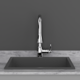 24" Florence Fireclay Single-Bowl Kitchen Sink - Matte Black