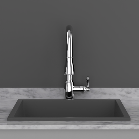 24" Florence Fireclay Single-Bowl Kitchen Sink - Matte Black