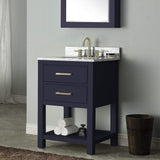24" Maurizio Vanity Cabinet for Oval Undermount Sink - Navy Blue