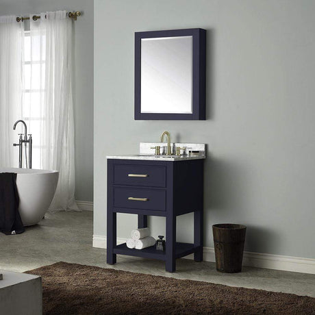 24" Maurizio Vanity Cabinet for Oval Undermount Sink - Navy Blue