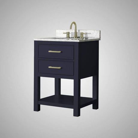 24" Maurizio Vanity Cabinet for Oval Undermount Sink - Navy Blue