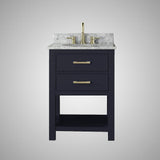 24" Maurizio Vanity Cabinet for Oval Undermount Sink - Navy Blue