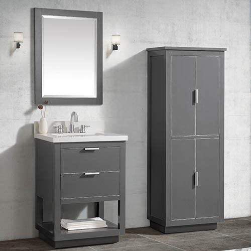 24" Tendoy Vanity Cabinet for Rectangular Undermount Sink - Twilight Gray