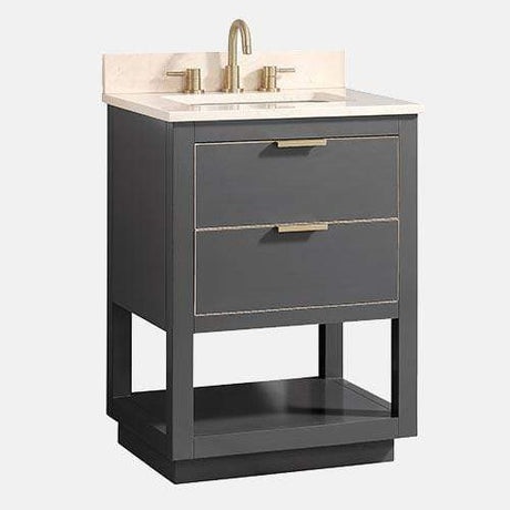 24" Tendoy Vanity Cabinet for Rectangular Undermount Sink - Twilight Gray