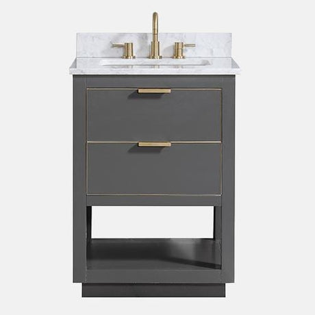 24" Tendoy Vanity Cabinet for Rectangular Undermount Sink - Twilight Gray