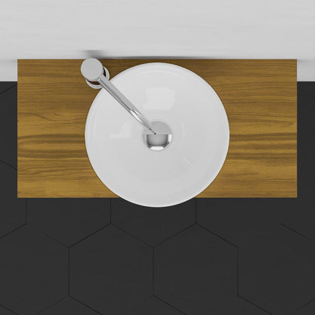 24" Thester Teak Wall-Mount Vessel Sink Vanity with Towel Bar