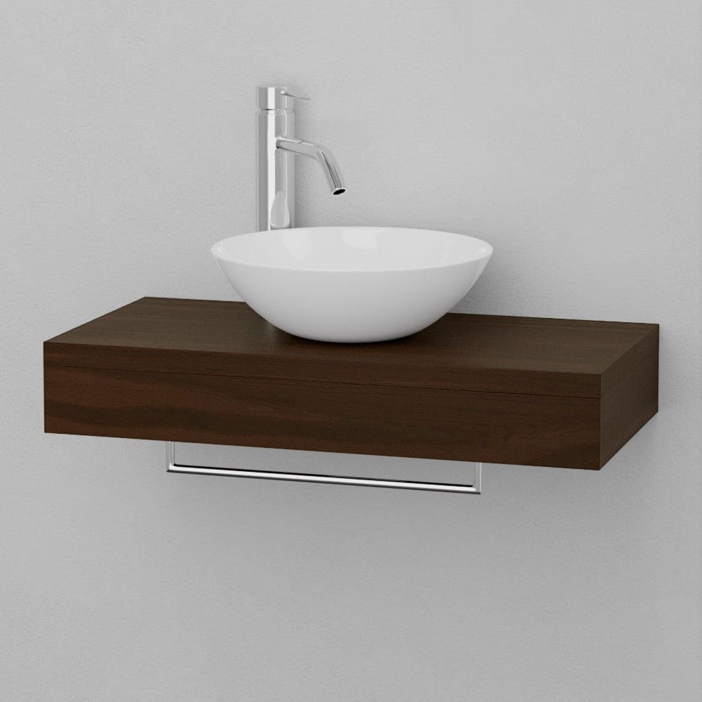 24" Thester Teak Wall-Mount Vessel Sink Vanity with Towel Bar