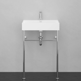 24" Vernal Vitreous China Console Bathroom Sink with Steel Stand