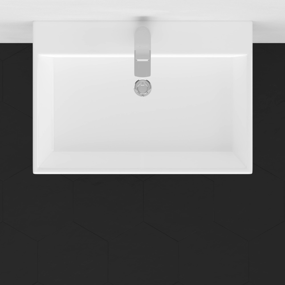 24" Vernal Vitreous China Console Bathroom Sink with Steel Stand